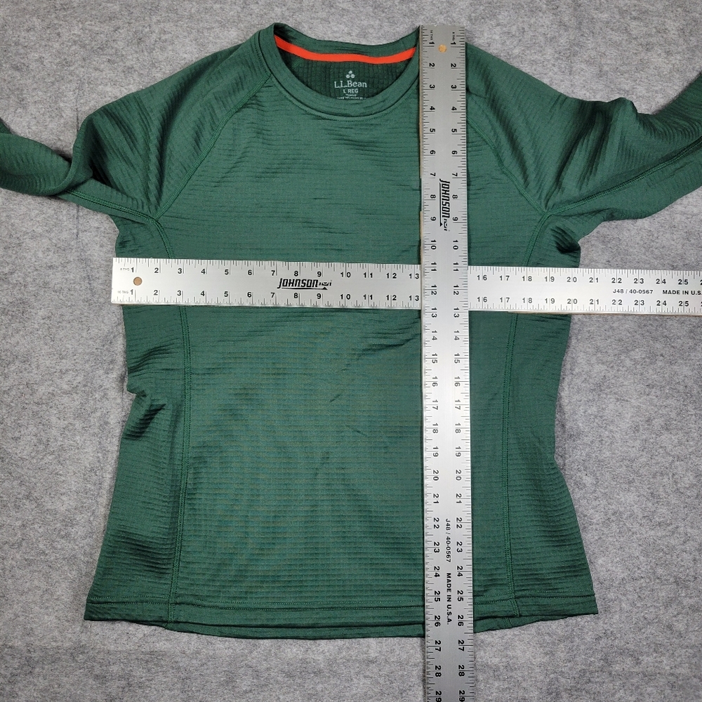 L.L.Bean Dark Green Heavyweight Base Layer Crew Top Women's Size Large Regular - Picture 7 of 11